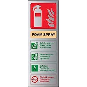 VSafety Brandblusser-Foam Spray ID Elektrische Safe Sign - 100mm x 280mm - 1.6mm Alu Rigid Plastic