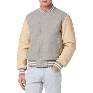 Schott NYC Herenjas LC8705X Light Grey/Beige S, lichtgrijs/beige, S