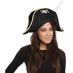 Dress Up America piratenhoed kostuumaccessoire voor kinderen en volwassenen - Mooie verkleedhoed voor rollenspel