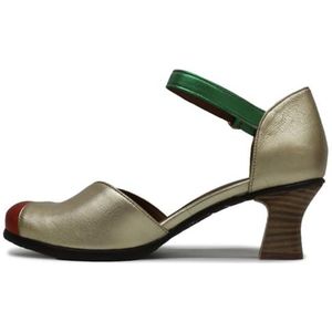 Fly London Dames BESH087FLY schoenen, goud/rood/groen, 7 UK, Goud Rood Groen, 40 EU