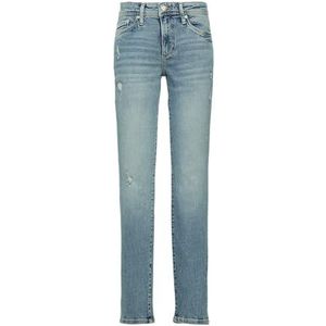 s.Oliver Damesjeans Betsy - Slim Fit/Mid Rise/Slim Leg/Used Look, blauw, 40W / 32L