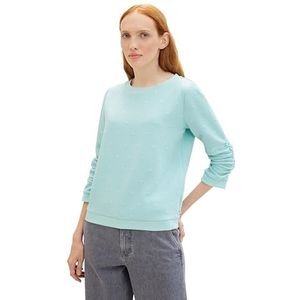 TOM TAILOR Denim Sweatshirt voor dames, 13117 - Pastel Turquoise, XL