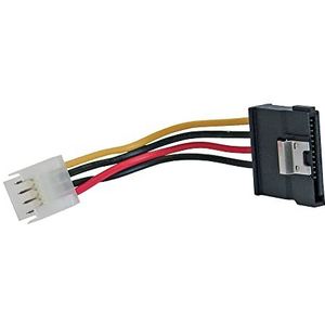 InLine 29660A SATA voedingsadapterkabel, 1x 8,89 cm (3,5"") bus naar 15-polige SATA stekker, met tape, 0,06m