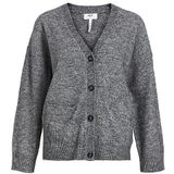 Object - OBJMINNA - Gebreid Vest - Donkergrijs Melange - Lange Mouwen