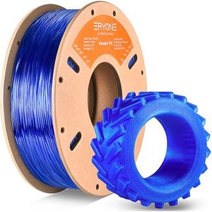 ERYONE TPU filament, 1,75 mm, 3D-printer, 1 kg, 1 spoel, -0,05 mm, transparant blauw