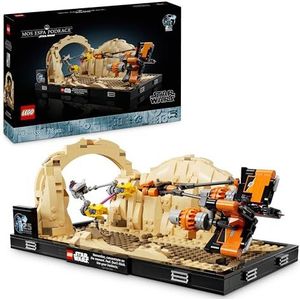 LEGO Star Wars Mos Espa Podrace diorama, The Phantom Menace Bouwpakket voor Volwassenen, Cadeau voor Mannen of Vrouwen, Creatieve Hobby, Decoratie voor Kantoor en Thuis 75380