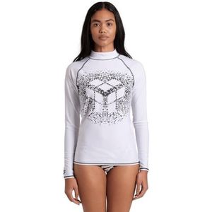 Arena Graphic shirt met lange mouwen voor dames met, wit/zwart, XS