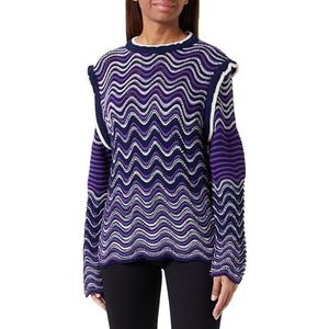 TRENDYOL Dames Gradient Lange Mouwen Slanke Sweater, Donkerblauw, L