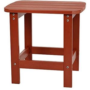 Flash Furniture Charlestown Poly Resin Adirondack Bijzettafel - Rood - All-Weather - Binnen/buiten