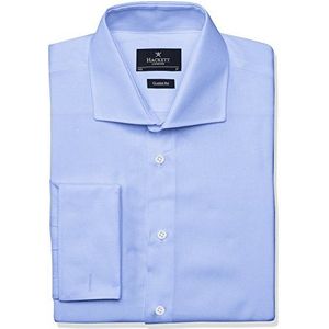 Hackett London Heren Pinpoint Dc formeel overhemd, Blauw (Sky 513), 3XL/fabrikant maat: 175