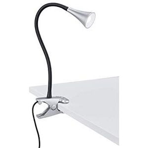 Reality Leuchten LED klemlamp Viper R22398101, kunststof zwart/titaniumkleur, incl. 3 Watt LED