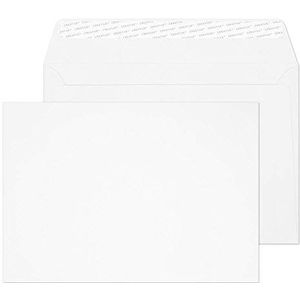 Blake Creative Senses C5 162 x 229 mm 145gsm luxe handgemaakte Feltmark Peel & Seal portemonnee enveloppen (44FT356) zuiver wit - Pack van 25