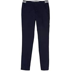 French Toast Strakke broek met elastische taille en zakken voor meisjes, schooluniform, elastische stof, Marineblauw, 8