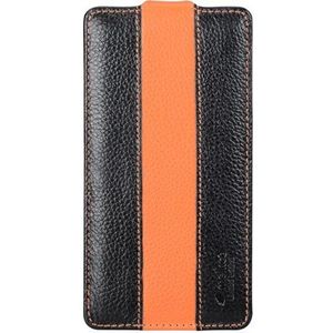 Melkco SEXPRILCJM1BKOELC Limited Edition Jacka Type Premium Lederen Hoesje voor Sony Xperia Z1 Honami - Zwart/Oranje