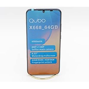 Qubo P668 4 GB RAM, 64 GB ROM, blauw, Dual Sim