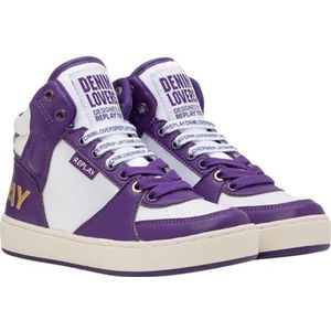 Replay Cobra 10 Sneakers voor jongens en meisjes, 3364 violet wit, 30 EU, 3364 Violet Wit, 30 EU