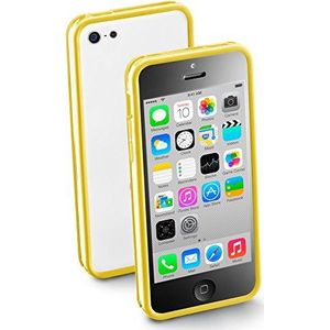 Cellular Line BUMPERIPH5CY Bumper Case voor Apple iPhone 5C incl. Folie/Microvezeldoek/Stofverwijderaar geel