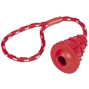 Nobby massief rubberen kegel met touw rode kegel: 8 cm; touw: 28 cm