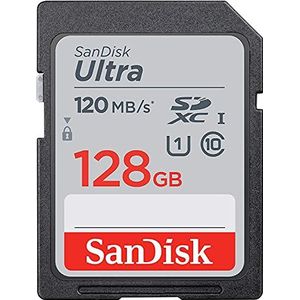 SanDisk Ultra 128GB SDXC Memory Card, Up to 120 MB/s, Class 10, UHS-I, V10