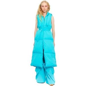 CHAOUICHE Donsjack, buffervest, blauw, turquoise, 3X-Large, uniseks volwassenen, Turkoois Blauw, 3XL