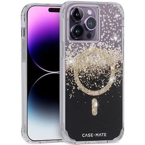Case-Mate iPhone 14 Pro Max Hoesje - Karat Onyx [10FT valbescherming] [Compatibel met MagSafe] Magnetische Cover met Leuke Bling Sparkle voor iPhone 14 Pro Max 6,7 inch, krasbestendig, schokbestendig,