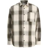 JJ Rebel - Overhemd - Opaal - Karamel - Wolwit - Geruit - Lange Mouw