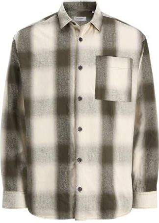 JJ Rebel - Overhemd - Opaal - Karamel - Wolwit - Geruit - Lange Mouw