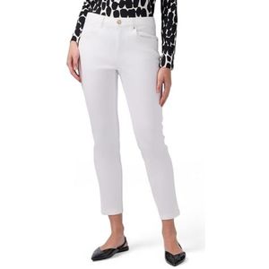 Oltre - Skinny Trousers - Wit - Katoen en Tencel