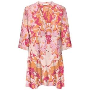 Onlnova Life Vis Thea Sleeve Dress AOP, Golden Poppy, XS