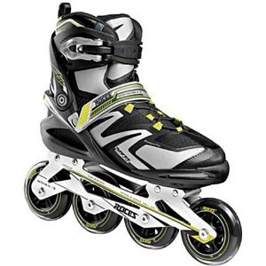 Roces Skin, fitness inlineskates voor volwassenen, zwart/zuurgroen, maat 40