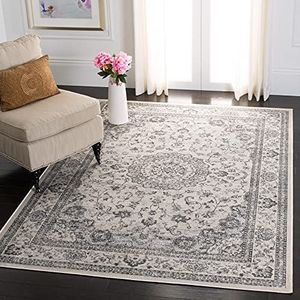 Safavieh ATL960 medaillon ATL960 tapijt voor binnen, rechthoekig, gevlochten, ivoor/beige, 122 x 183 cm