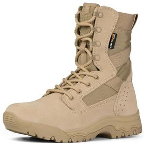 FREE SOLDIER Tactische laarzen voor heren, militaire laarzen, Zandkleuren, fijn, niet waterdicht, 44 EU