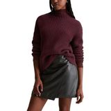 Regular fit pullover met turtleneck van katoenmix
