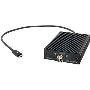 Sonnet Solo10G SFP+ Thunderbolt 3 naar 10Gb Ethernet adapter met 10GBASE-SR transceiver | Compatibel met Mac, Windows, Linux, iPad Pro M-serie | Voor creatieve professionals