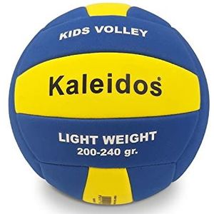 Mondo Sport volleybal KIDS, maat 5 indoor, soft touch kunstleer, 230 g, kleur geel, blauw - 13616