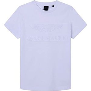 Hackett London Jongen Amr Emboss T-shirt, Kleur: wit, 13 jaar
