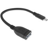 ACT USB-C naar USB A adapter M/F 0,2m