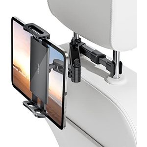 Tryone Tablet Houder Auto, Universele Tablet Houder - 4.4-11 inch, Intrekbare Auto Hoofdsteun Houder voor iPad iPhone serie/Samsung Galaxy Tabs/Kindle Fire HD - Zwart