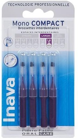 Inava - Brossettes Interdentaires - Violet - 1.8mm - X4 Mono Compact