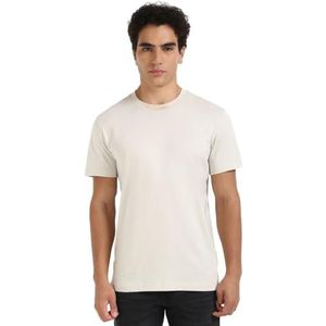 Calvin Klein Jeans Heren Logo Tape TEE J30J326159 S/S T-Shirt, Grijs (Moonbeam), M, Grijs (Moonbeam), M
