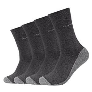 Camano Uniseks sokken, 4 stuks, grijs (antraciet 0008), 39-42 EU
