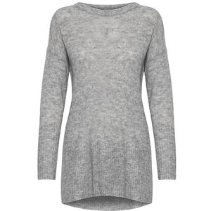 ICHI IHAMARA Long LS2 Long LS2 - gebreide trui - 20112143, Grijs Melange (200318), M