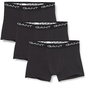 GANT Heren Trunk 3-pack boxershorts, zwart, standaard, zwart
