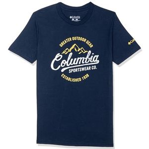 Columbia Heren Graphic T-Shirt Shirt, Colombia Navy/Volt, L