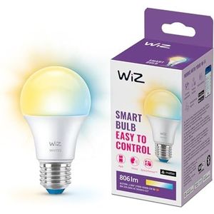 WiZ GU10 slimme LED-lamp - 60W GU10 vervanging, witte tinten, Wi-Fi/Bluetooth, spraak-/appbediening, werkt met Google Home, Alexa en HomeKit, verpakking van 1.