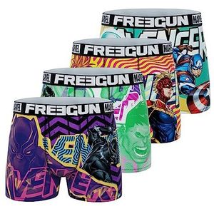 FREEGUN Marvel Hulk Boxershorts voor kinderen, Black Panther, Captain America (4 stuks), maat 14/16 jaar, Pack X4 Marvel 13a, 14 Jaren