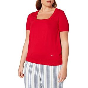GINA LAURA Dames, carree-hals, kant shirt