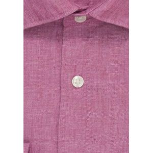 Seidensticker Zakelijk overhemd voor heren, slim fit, zacht, kentkraag, lange mouwen, 100% linnen, roze, 40
