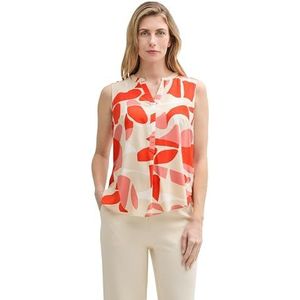 TOM TAILOR Damesblouse, 37799 - Red Dots And Shapes Design, 36