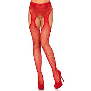 Leg Avenue - Panty - Rood - Met Strass Steentjes